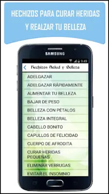 Hechizos salud y belleza android App screenshot 1